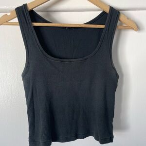 SKIMS Charcoal Ribbed Tank Top